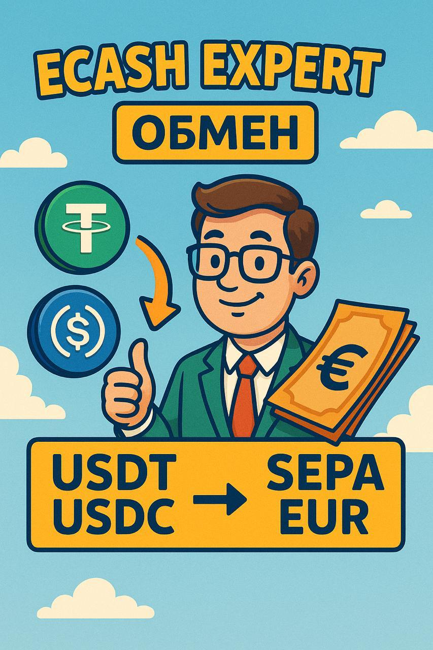 Ecash Expert добавил новые направления обмена USDT и USDC на SEPA EUR!