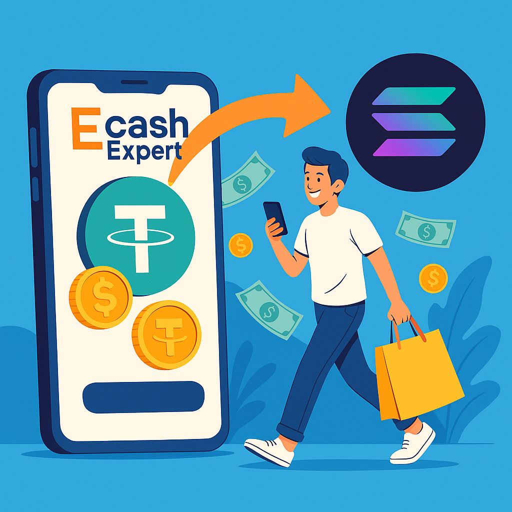 Покупка токена Solana (SOL) за USDT и USDC теперь доступна на Ecash Expert